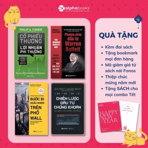 Sách-Combo: Cổ Phiếu Thường + Bước Đi Ngẫu Nhiên + Phương pháp đầu tư Warren Buffett + Chiến lược đầu tư chứng khoán